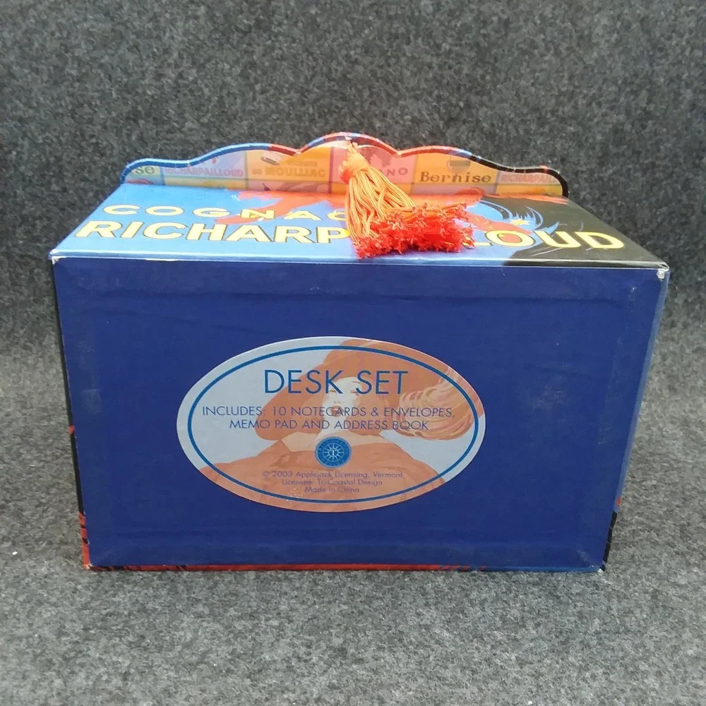 Vintage 2003 Cognac Richarpailloud Display Box Gift Set Notecards‎ Envelope Memo